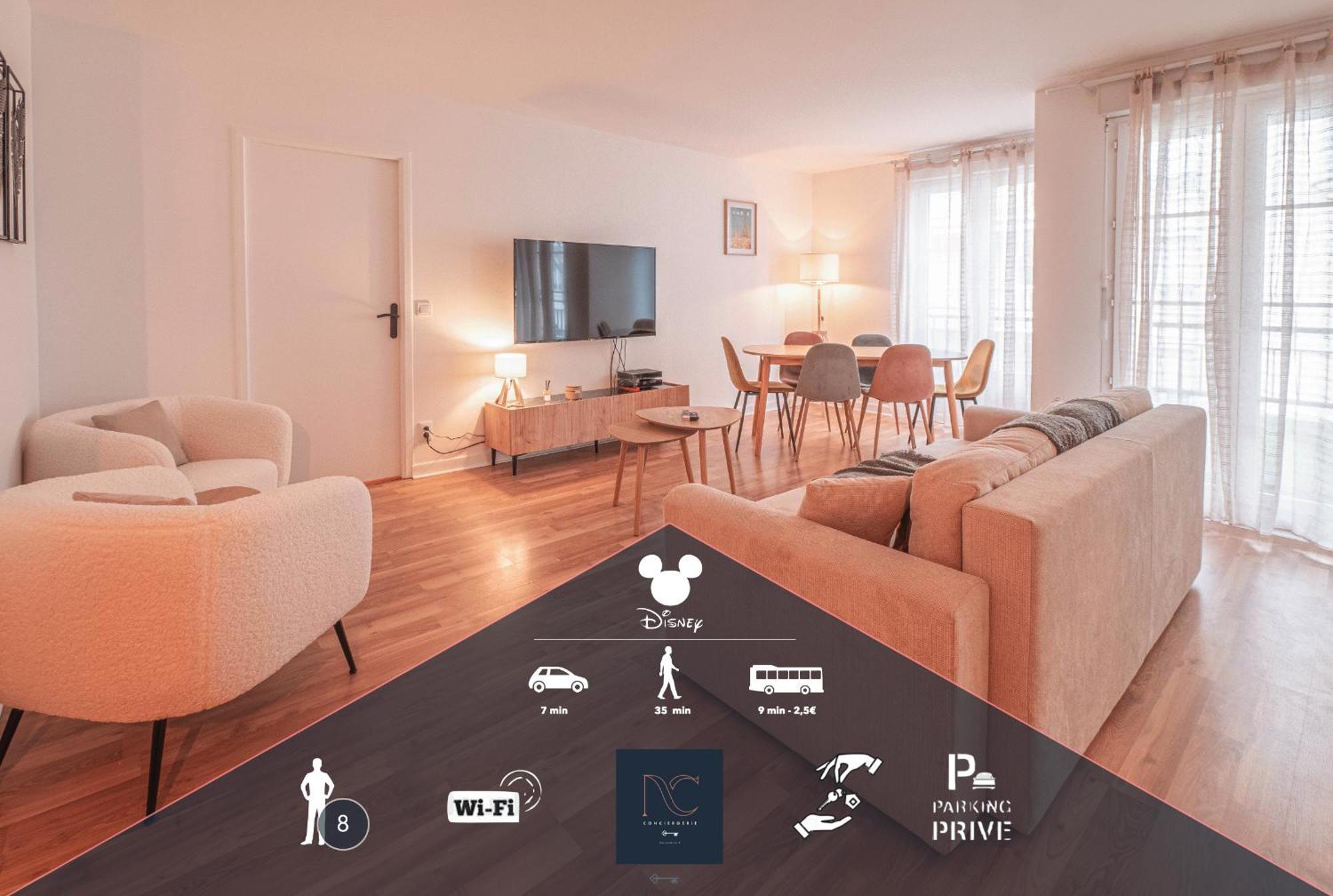 סאריס *Disneyland-Paris* 8Pers, Wifi, 2 Parkings מראה חיצוני תמונה